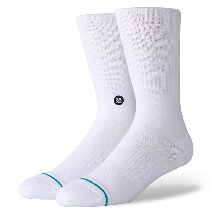 Stance Socks Icon White/Black Medium