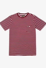 RVCA Baker Striped S/S Red/White