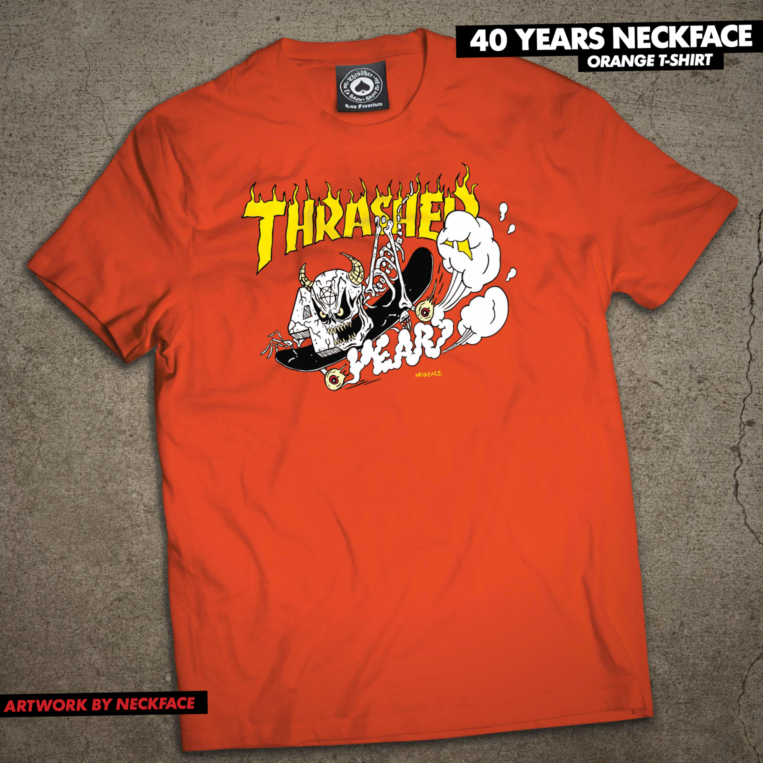 Thrasher Mag. 40 Years Neckface Orange