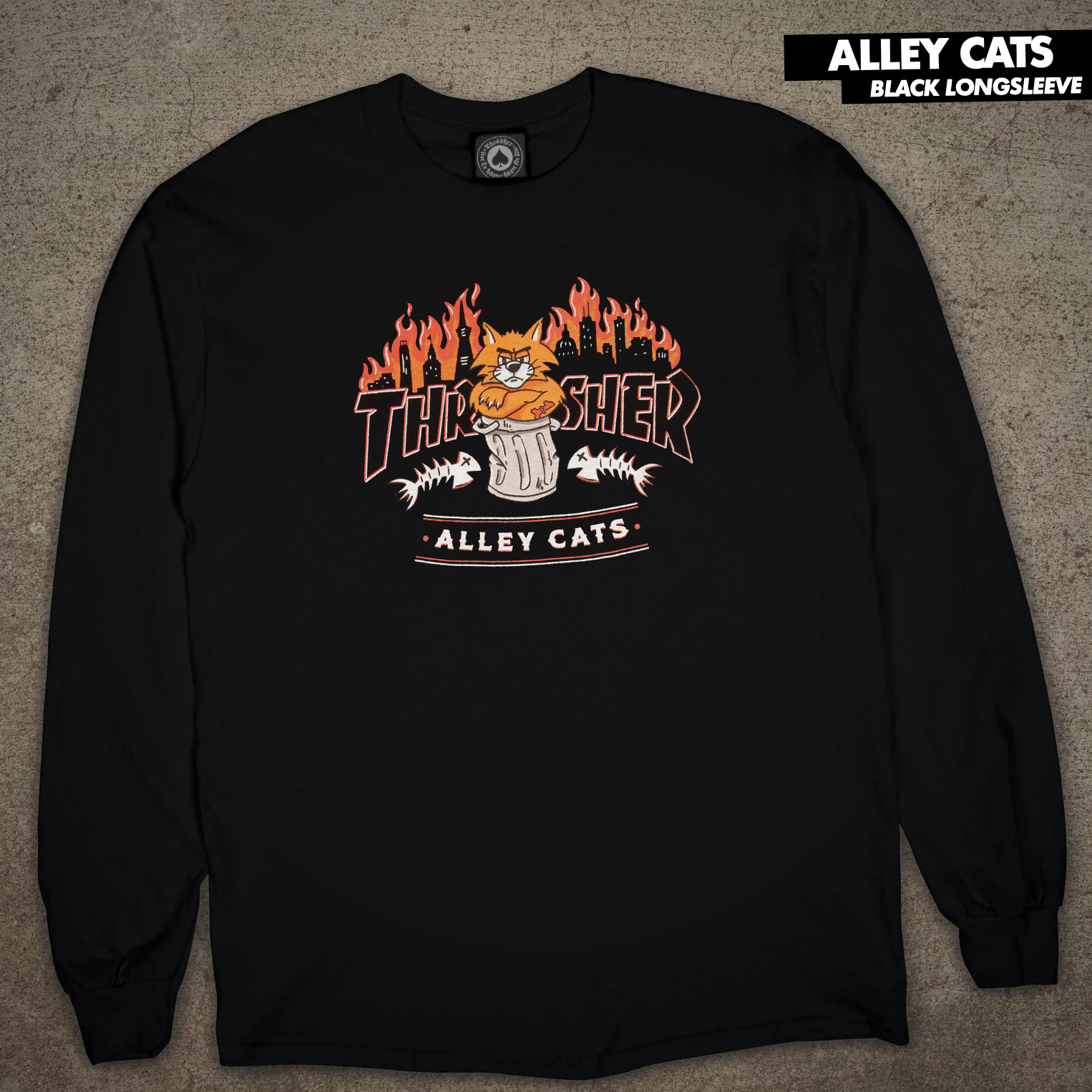 Thrasher Mag. Alley Cat L/S Black
