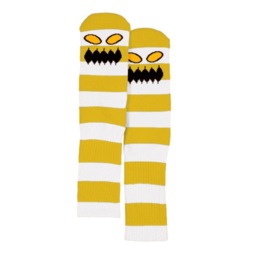 Toy Machine Monster Big Stripe Mustard Sock