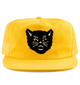 Call Me 917 Black Cat Yellow Trucker Hat