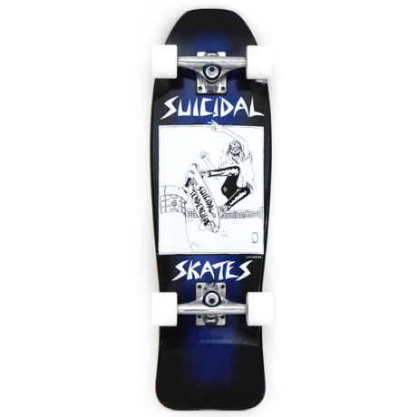 Pool Skater Mini Cruiser 8.75" Complete Blue Stain/Black Fade