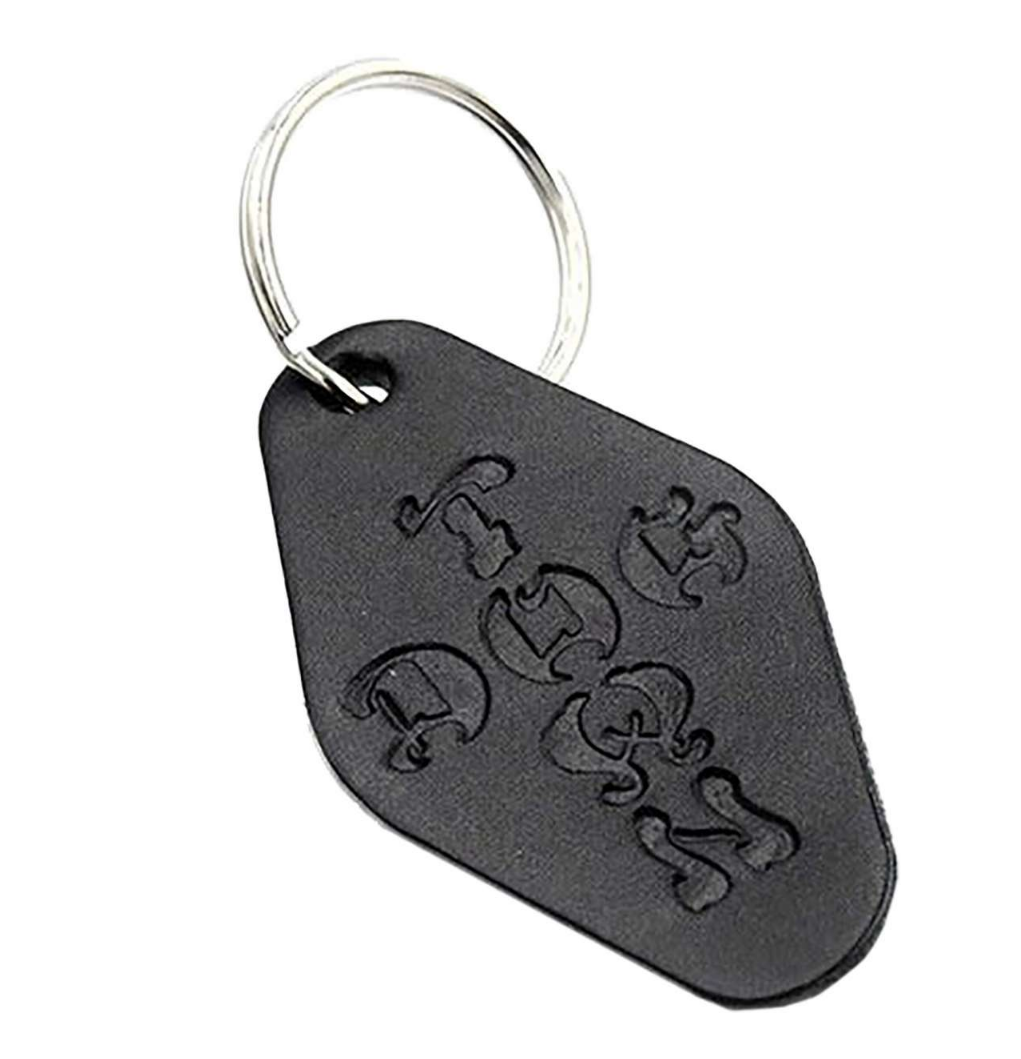 Dogtown Dogtown Cross Letters Hotel Leather Keychain