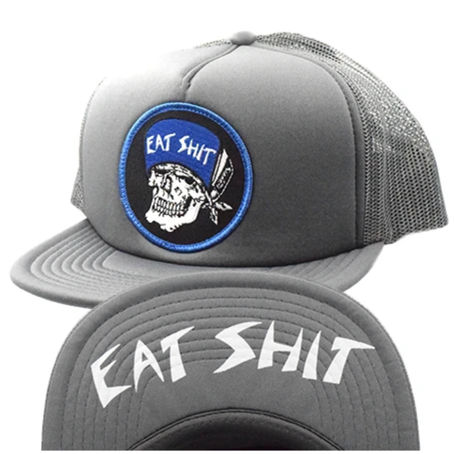 Eat Shit Patch Flip Mesh Hat Charcoal