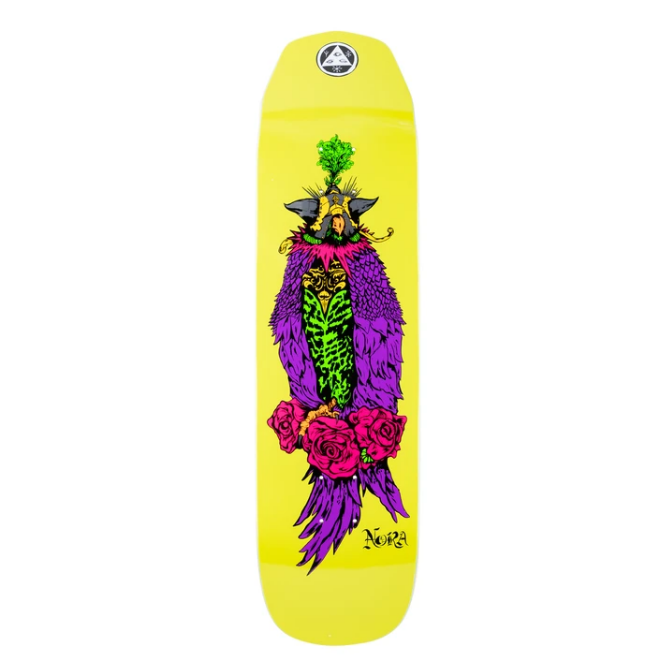 Welcome Skateboards Nora Peregrine on Wicked Princess 8.125" Neon Yellow