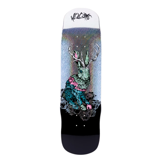 Welcome Skateboards Vargas Thumper on Effigy 8.8" Black/Glitter Foil