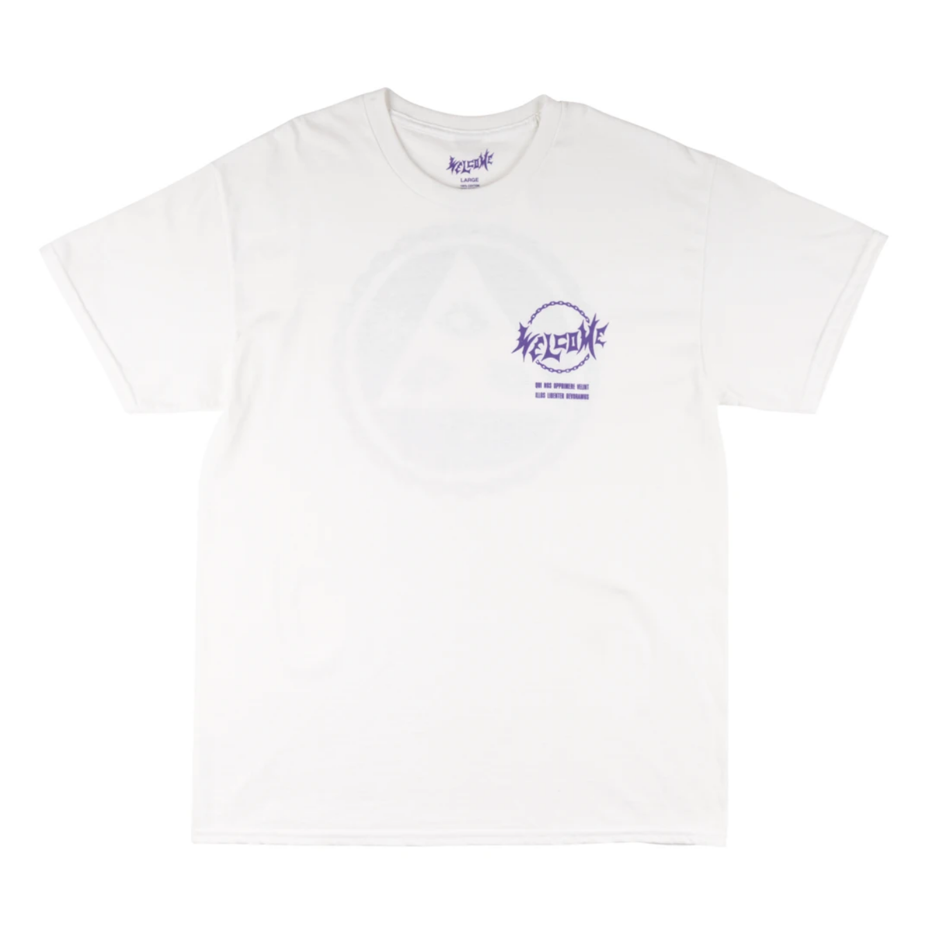 Welcome Skateboards Tali Chain White/Purple Tee