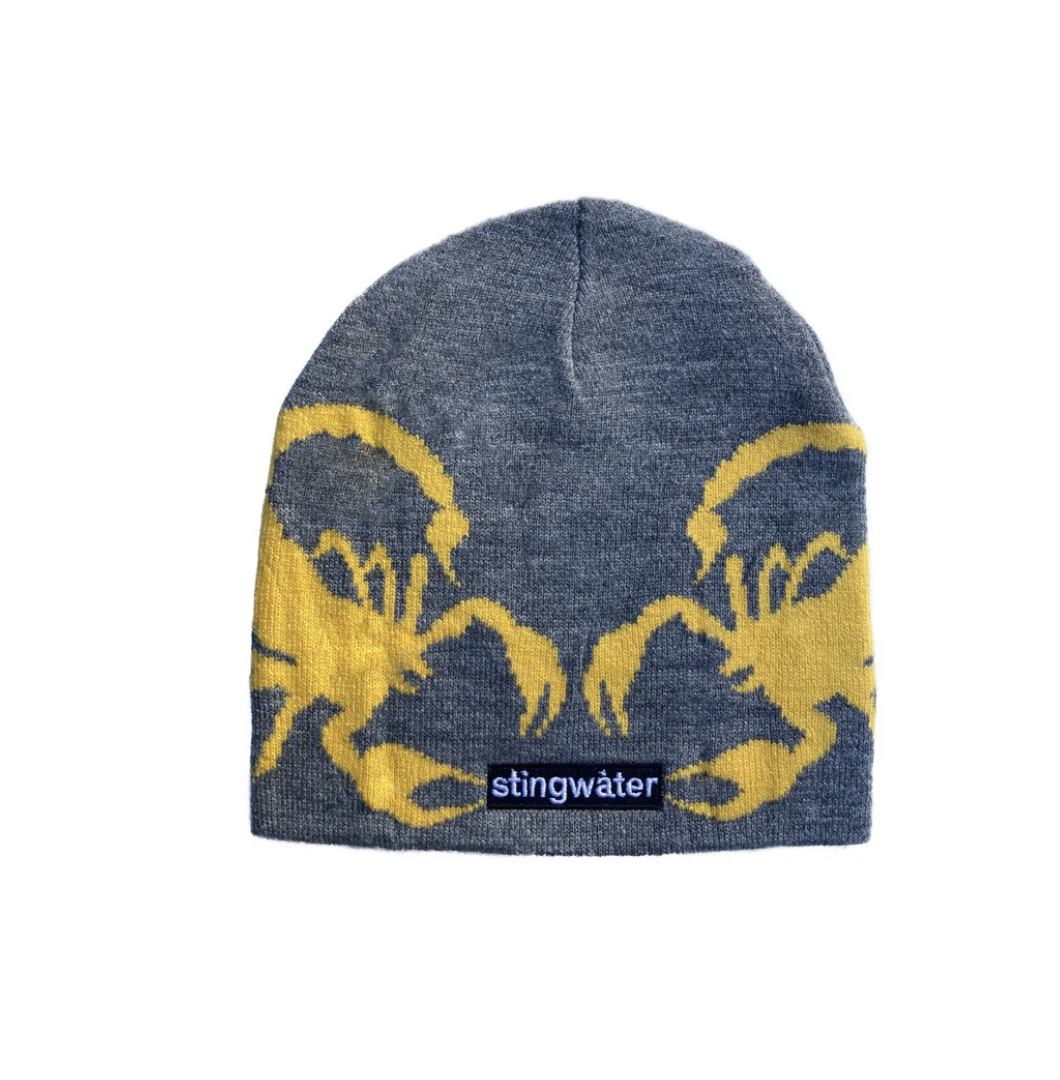 Stingwater Double Sting Scorpion Beanie Gray