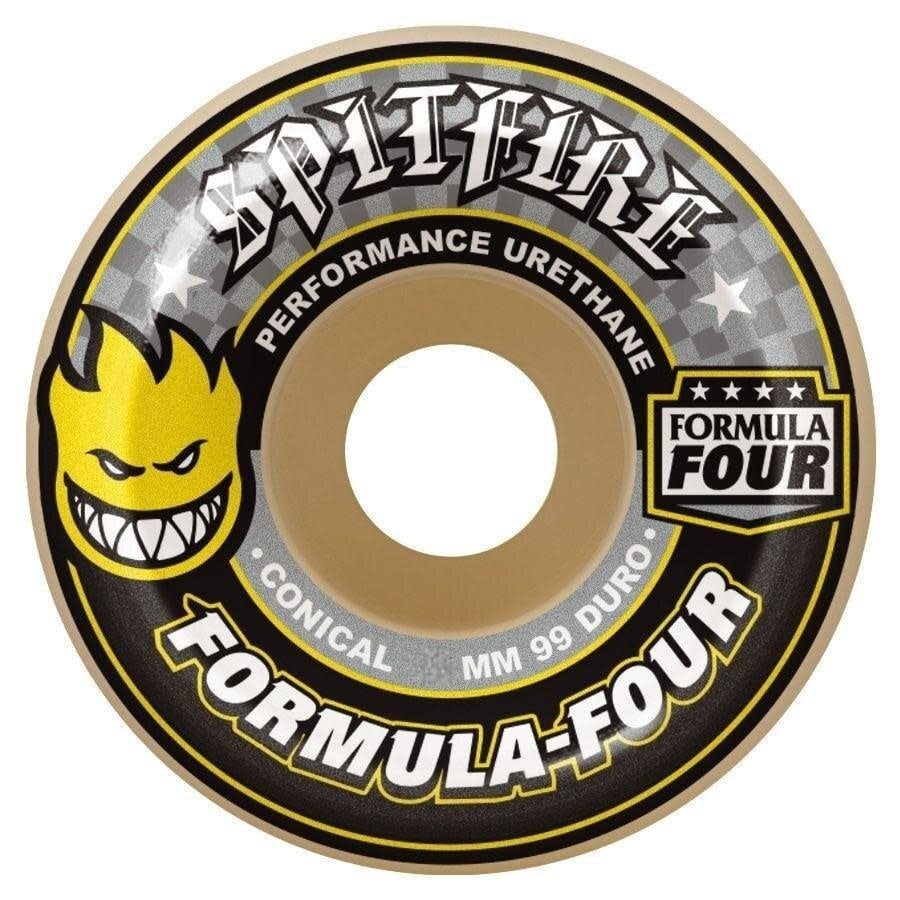 Spitfire Wheels Spitfire F4 99d Conical Yellow Print 54mm