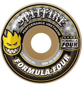 Spitfire Wheels Spitfire F4 99d Conical Yellow Print 56mm