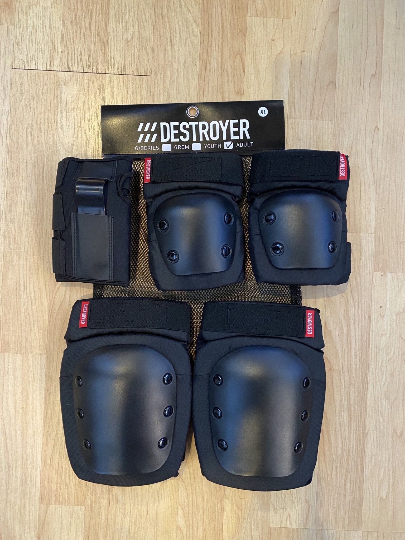 Destroyer Adult Rec Pads Black Large Pack