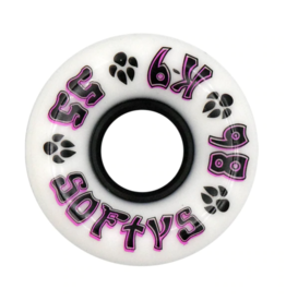 Dogtown K-9 Softys 86a White 55mm White