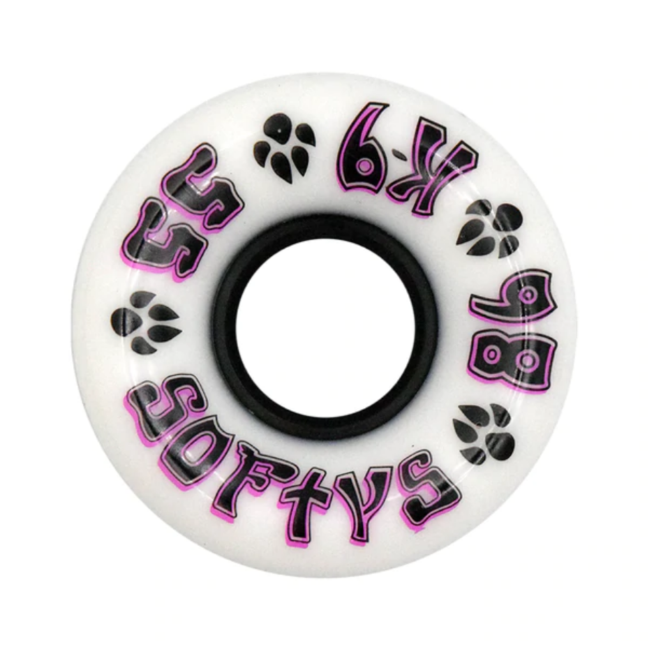 Dogtown K-9 Softys 86a White 55mm White