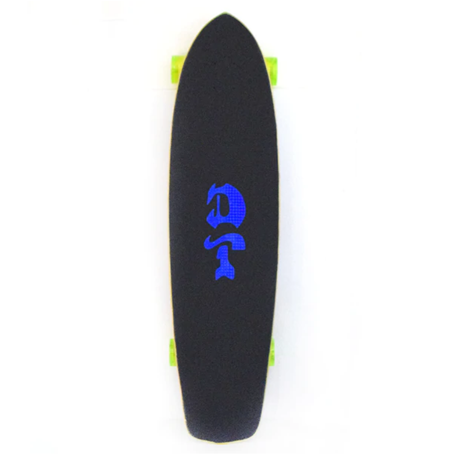 Dogtown Death To Invaders Longboard 9.375" Bright Green/Blue Ray Complete