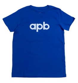 APB Skateshop APB Logo Youth Tee Royal/White