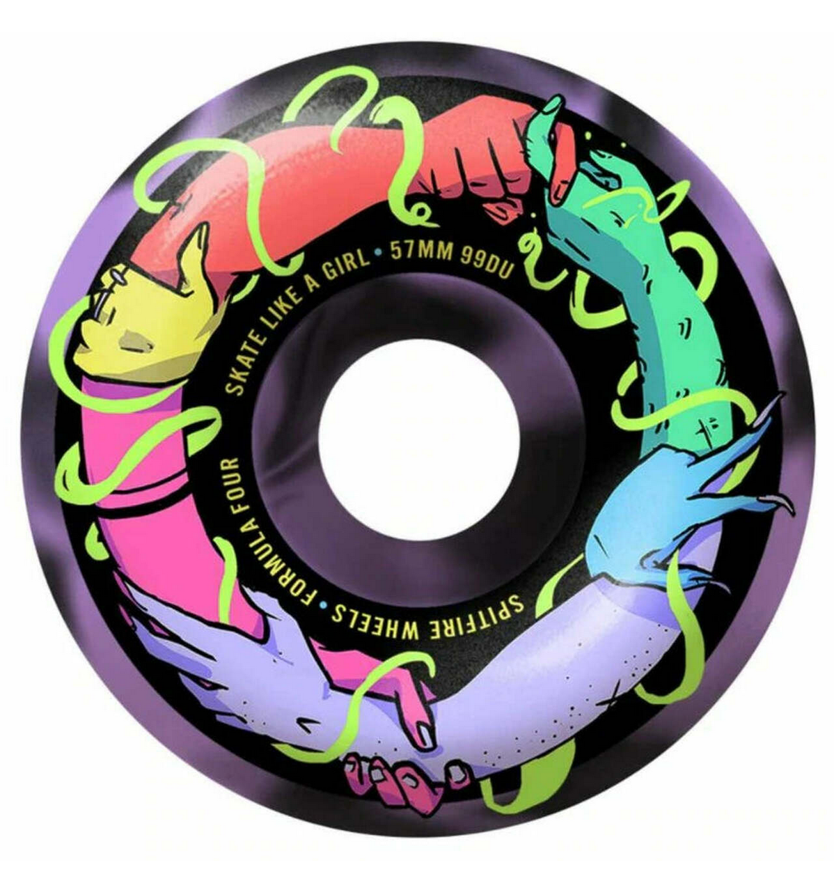 Spitfire Wheels Spitfire F4 99d Classic Sk8 Like A Girl Purple/Black Swirl 57mm