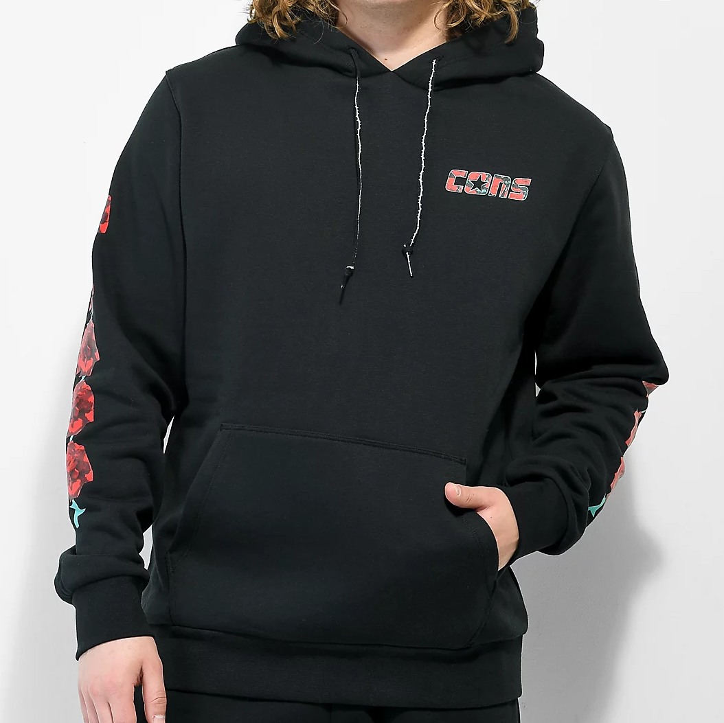 CONS Fleece Pullover Hoodie in Converse Black