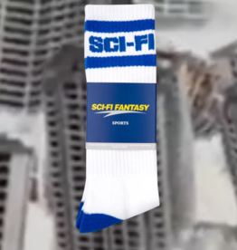 Sci-Fi Fantasy Peformance Logo Sock White