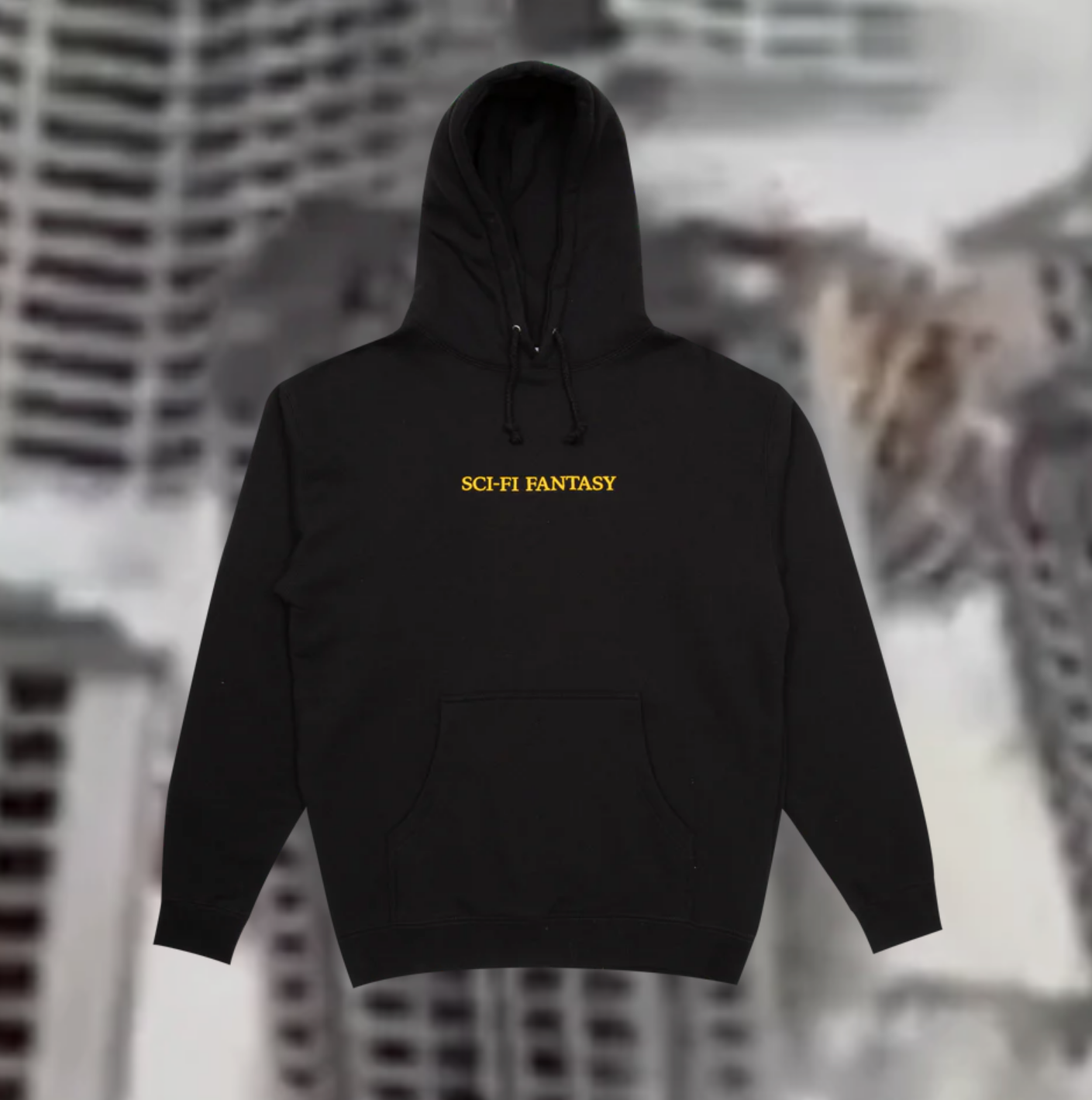 Sci-Fi Fantasy Logo Hoody Black/Yellow - APB Skateshop LLC.