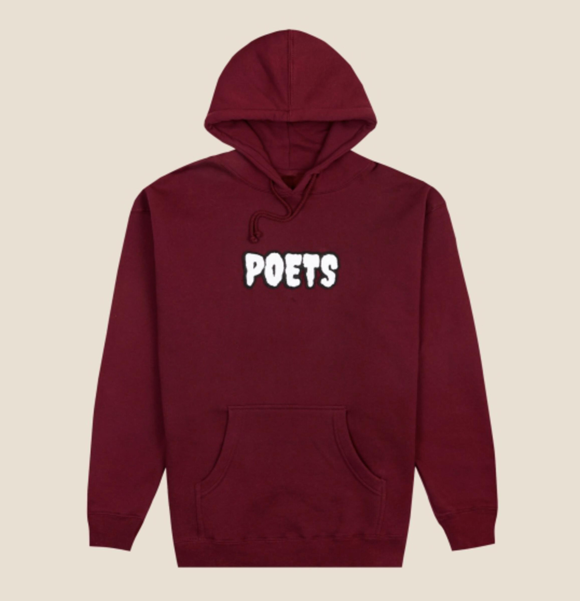 The Dropoff Pull Over Short Sleeve Hoodie in Burgundy - Apparel & Accessories S