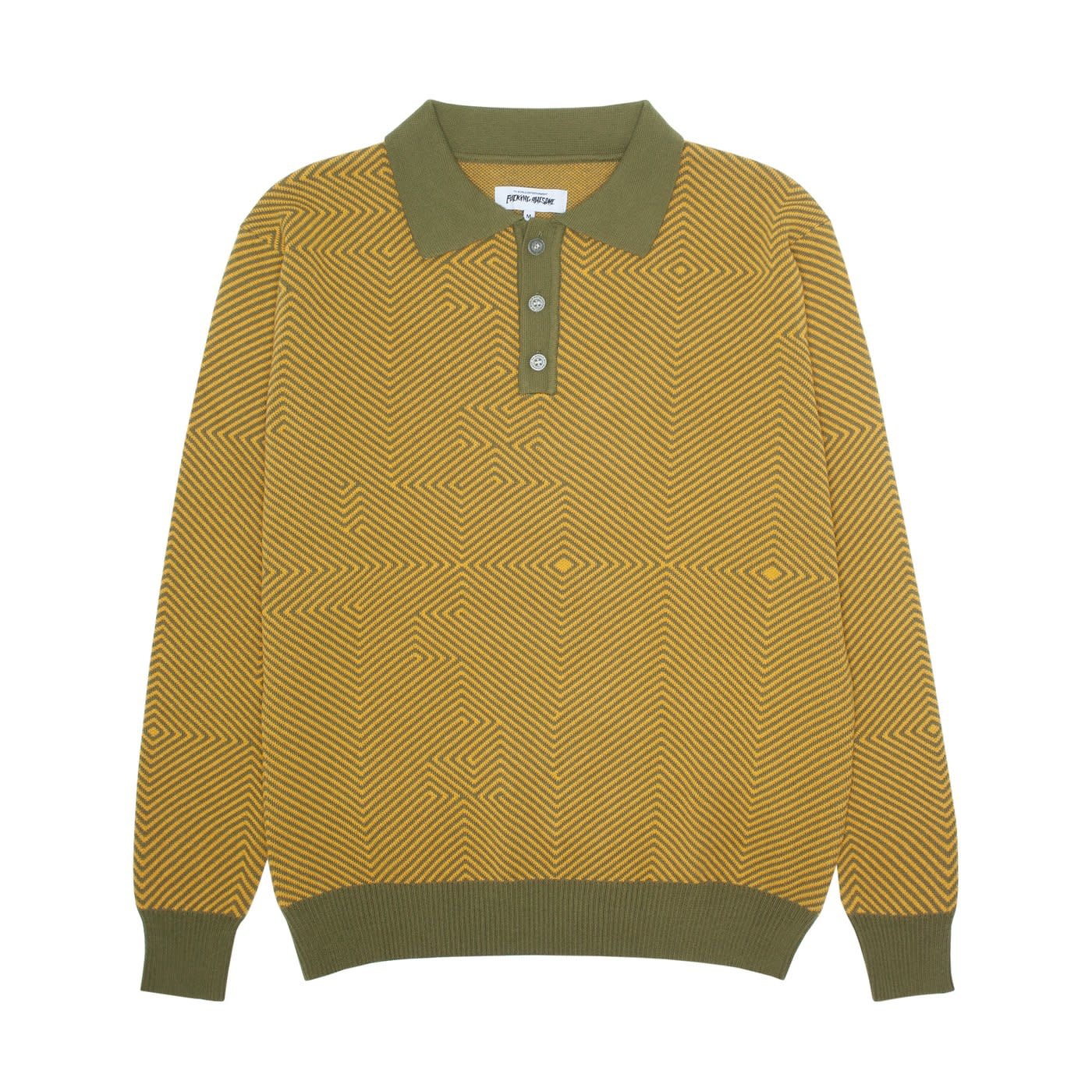 Fucking Awesome Hurt Your Eyes L/S Polo Yellow/Green