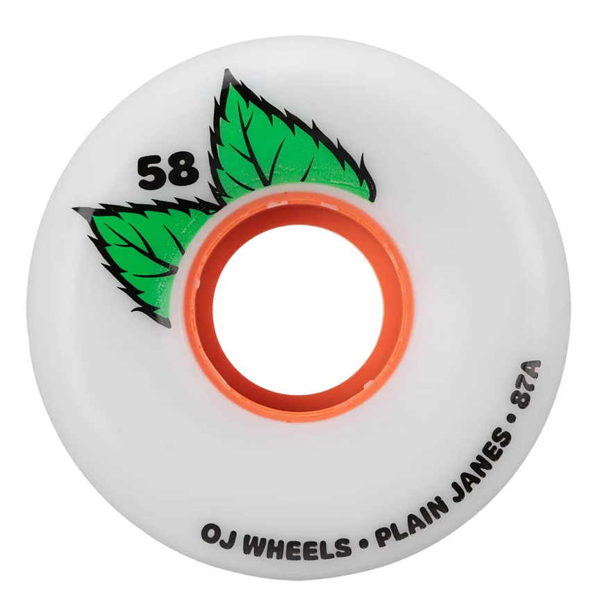 OJ Wheels Keyframe 87a Plain Jane White 58mm