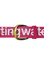 Stingwater Oversized Logo Chain Embossed Belt Pink