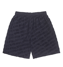 Fucking Awesome Logo Burn Out Terry Short Black