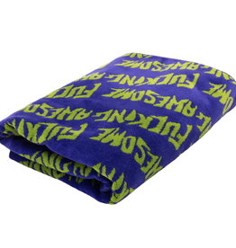 Fucking Awesome Stamp Towel Purple/Lime Green