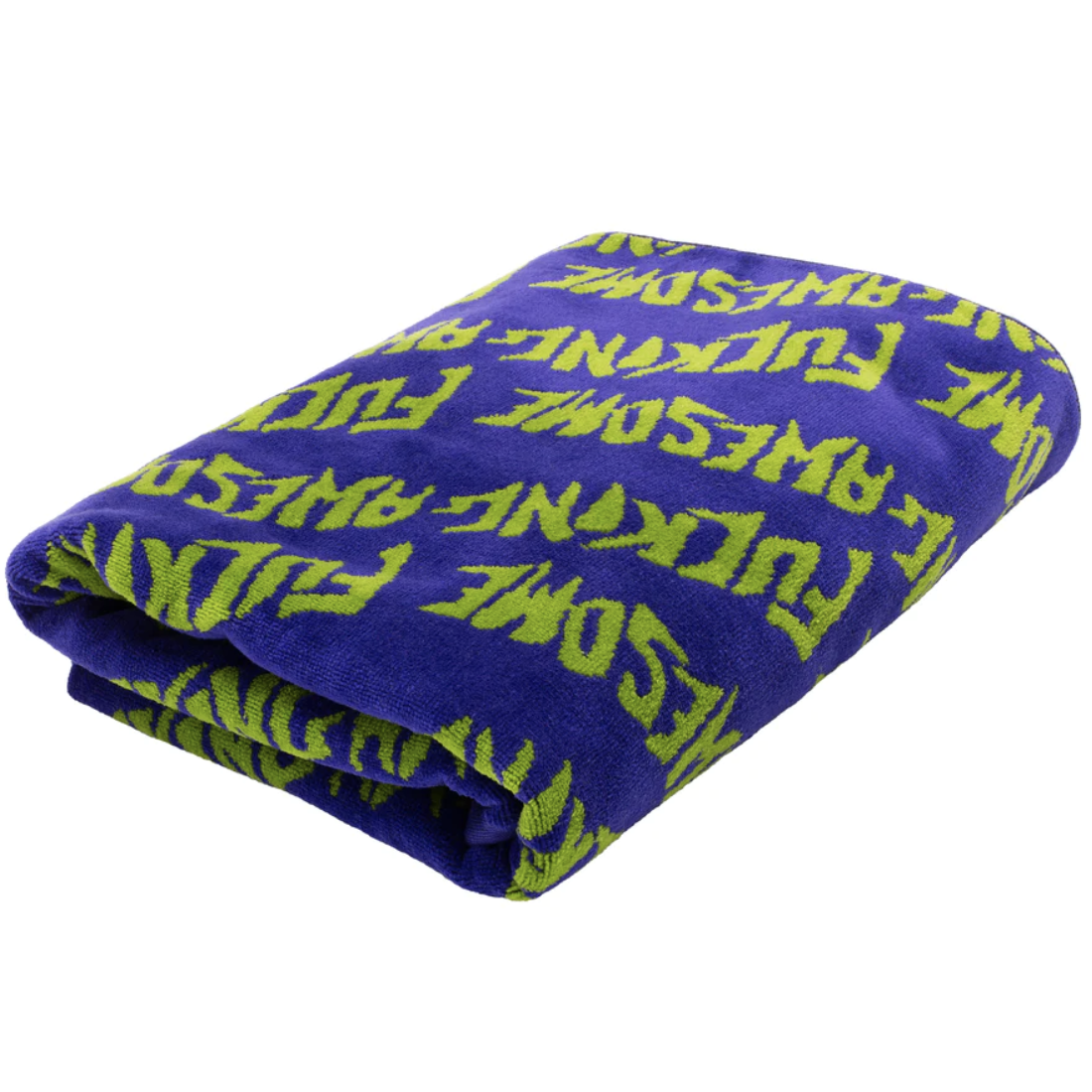 Fucking Awesome Stamp Towel Purple/Lime Green