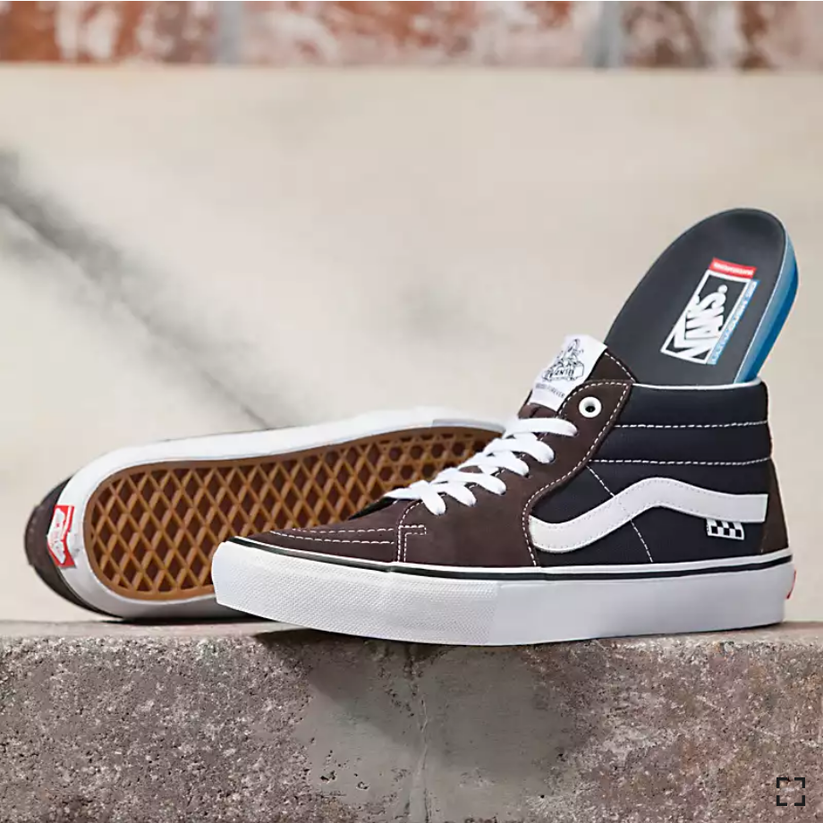 Vans Shoes Skate Grosso Mid Dark Brown/Navy