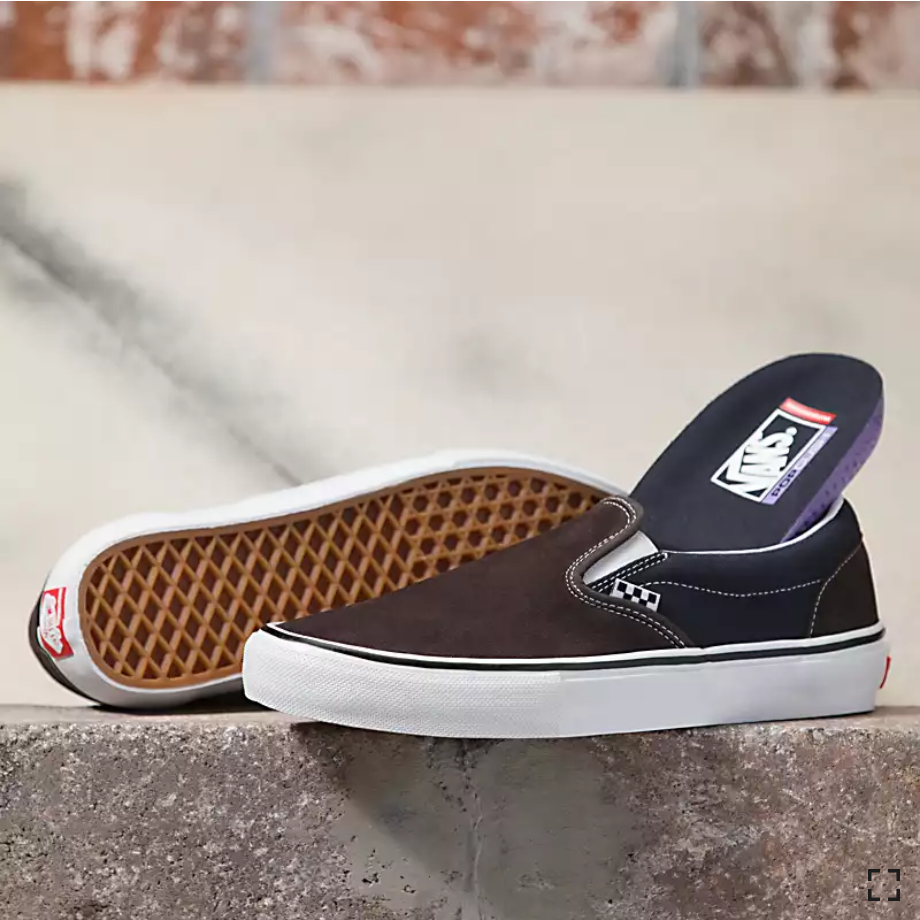 Vans Shoes Skate Slip-On Dark Brown/Navy