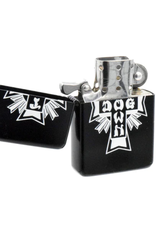 Dogtown Cross Logo Flip Top Metal Lighter Black/White