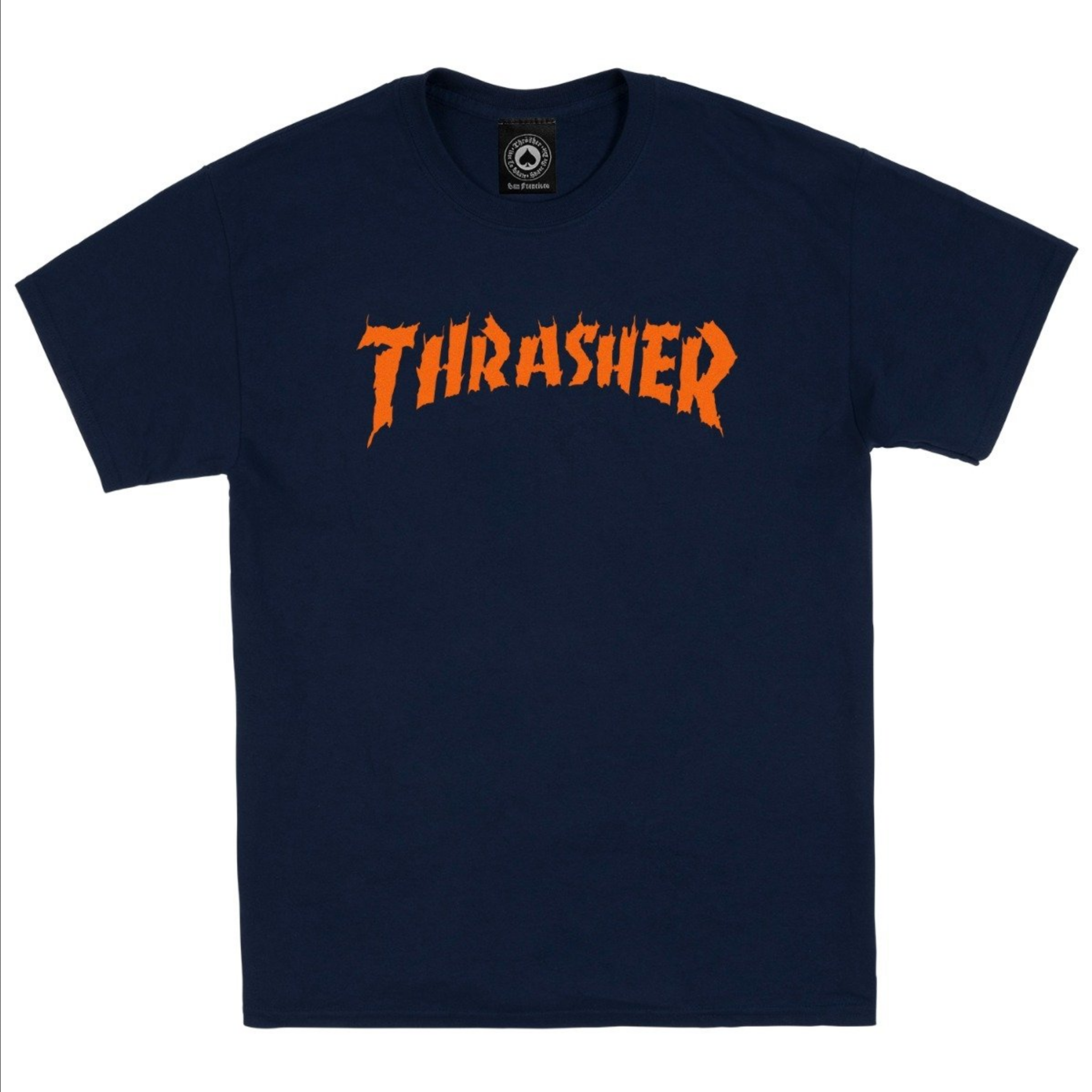 Thrasher Mag. Burn It Down Navy Tee