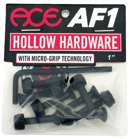 Ace Skateboard Truck MFG. Ace Hollow Bolts w/ Grippers 1" Allen