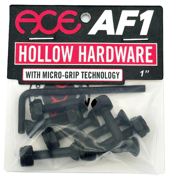 Ace Skateboard Truck MFG. Ace Hollow Bolts w/ Grippers 1" Allen