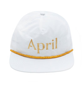 April Skateboards Golden Logo Hat White