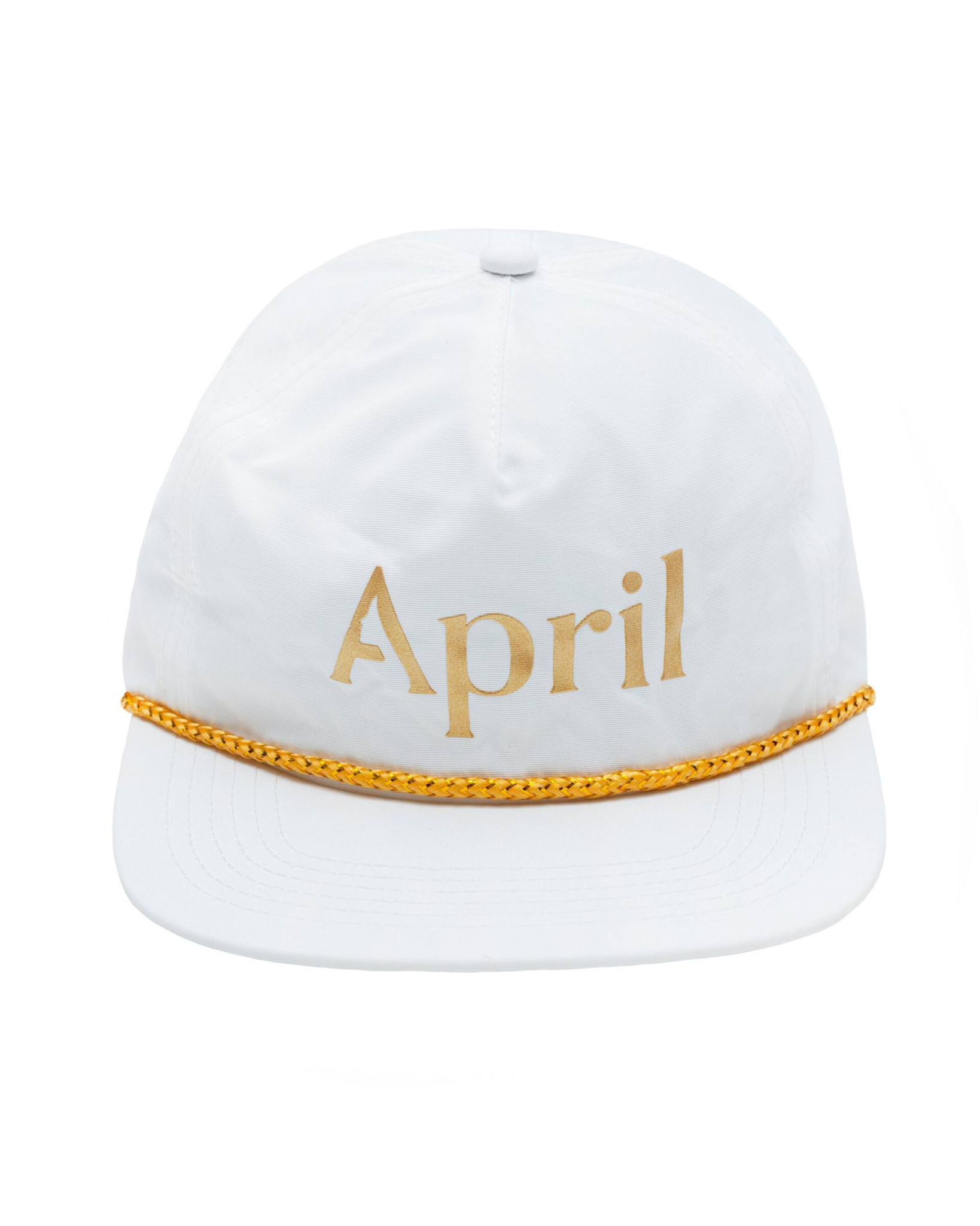 April Skateboards Golden Logo Hat White