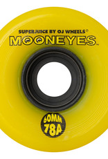 OJ Wheels MoonEyes Super Juice Yellow 60mm 78a