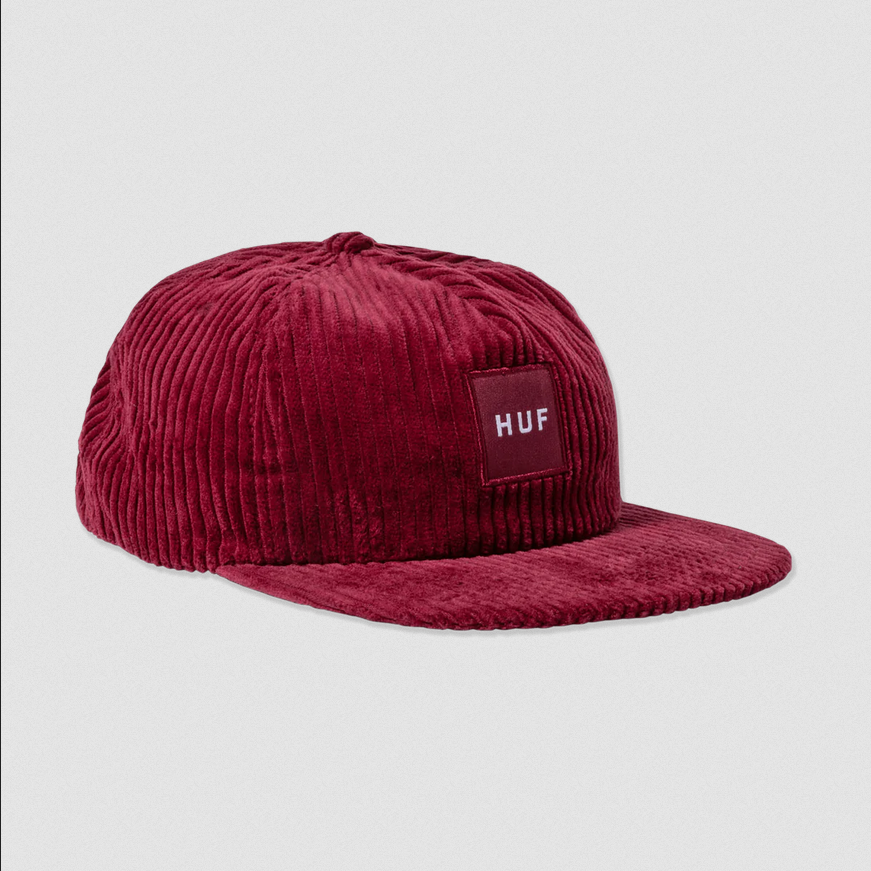 HUF Box Logo Cord 5 Panel Rose