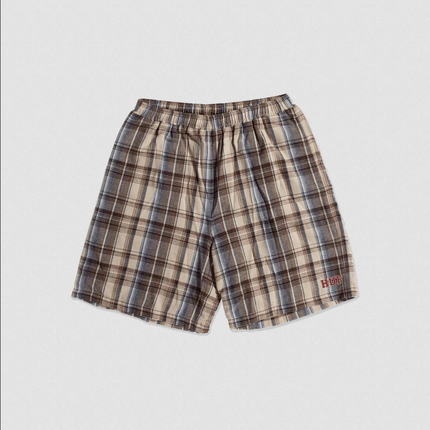 HUF Cortland Flannel Easy Short Cream