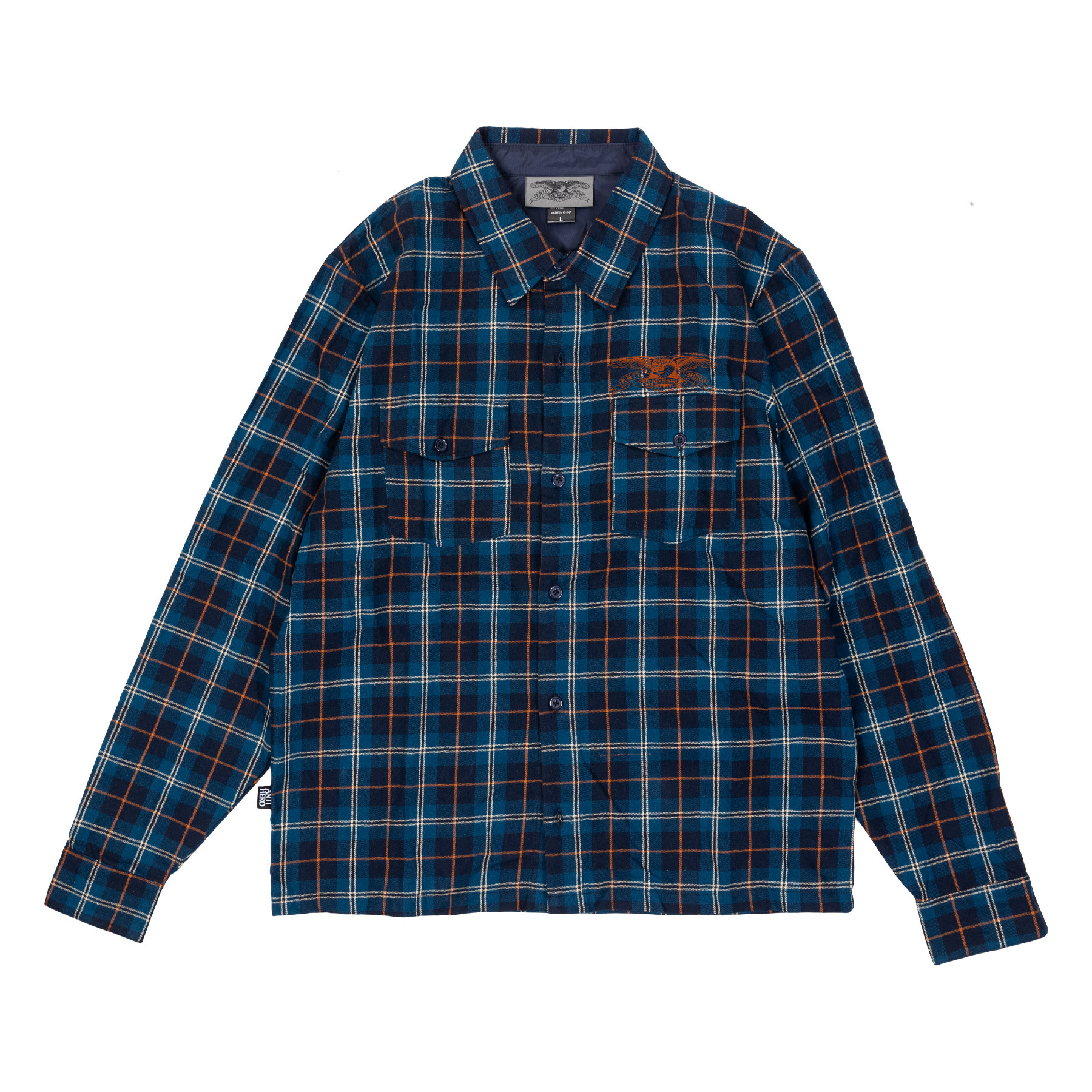 Anti Hero Basic Eagle Flannel Multi/Orange - APB Skateshop LLC.