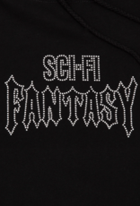 Sci-Fi Fantasy Biker Studded Hood Black