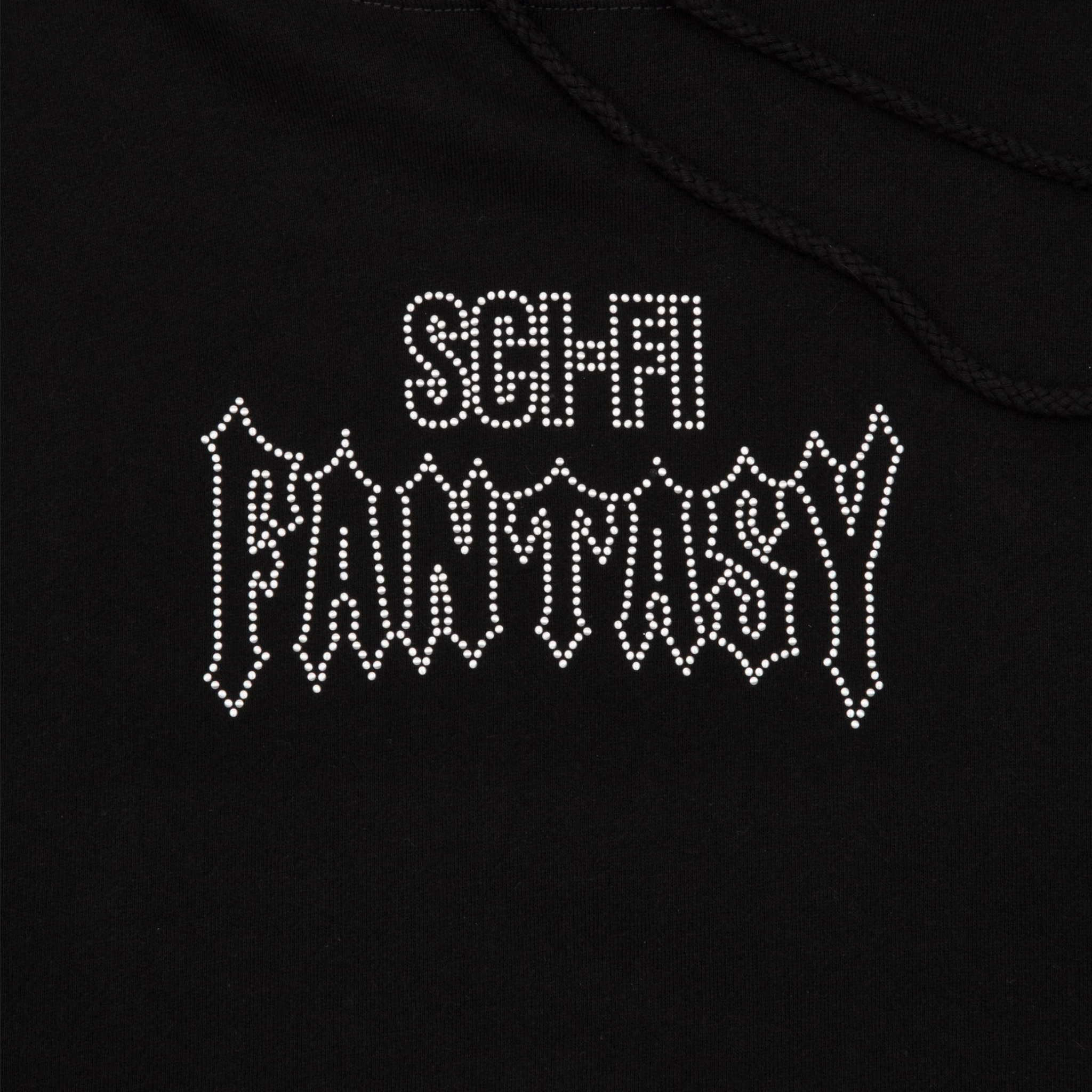 Sci-Fi Fantasy Biker Studded Hood Black