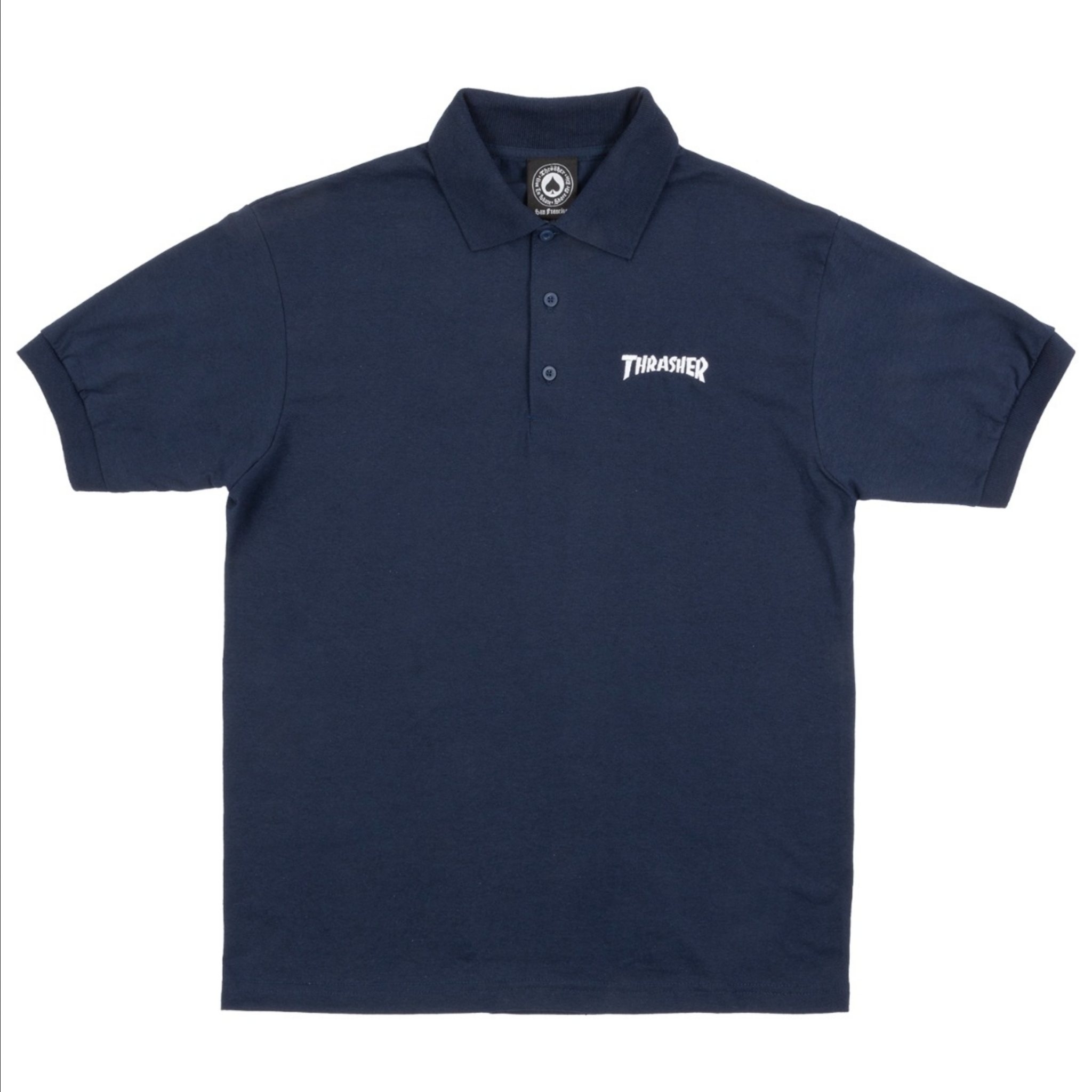 Thrasher Mag. Logo Embroidered Polo Navy