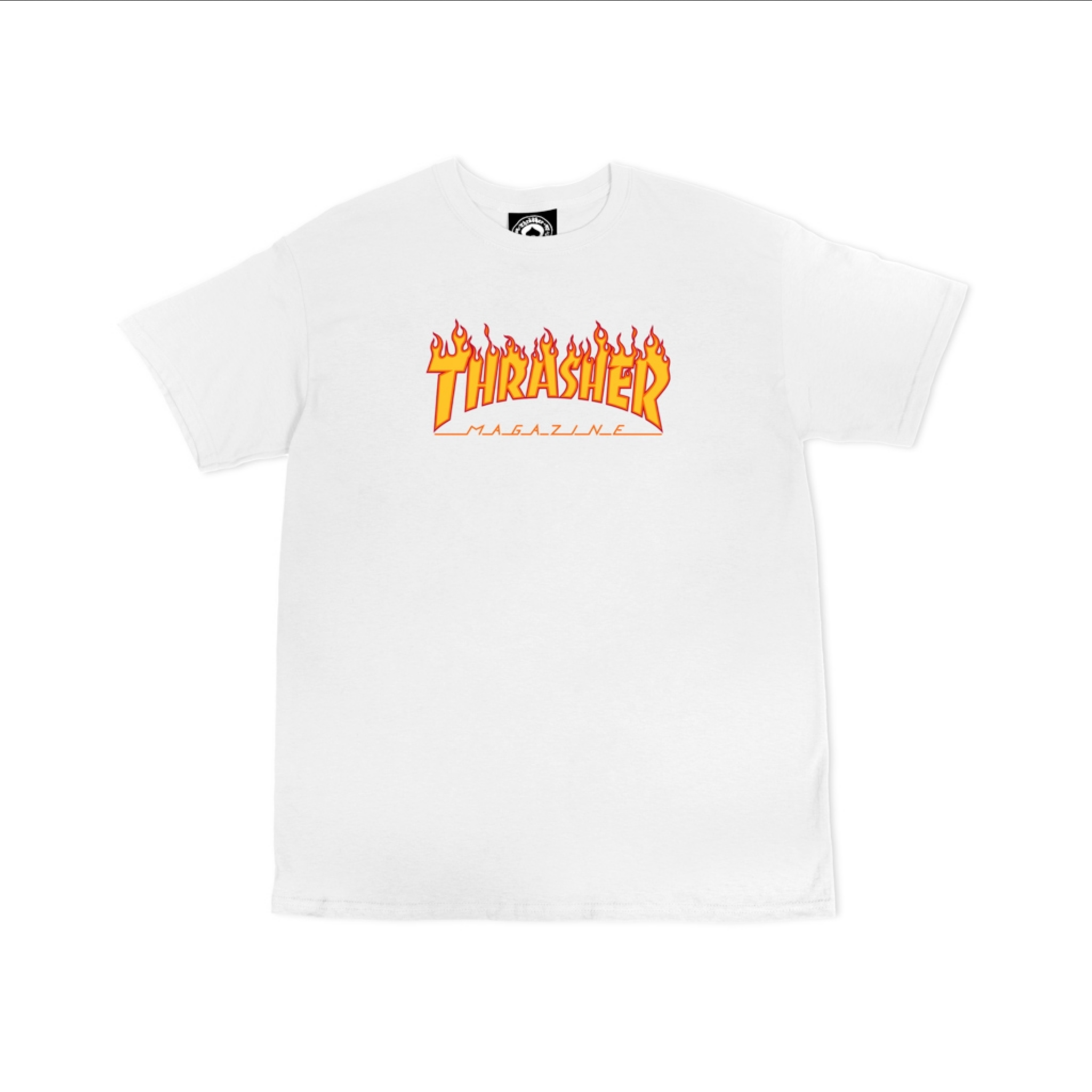 Thrasher Mag. Youth Flame Logo White