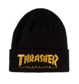 Thrasher Mag. Embroidered Logo Beanie Black/Gold