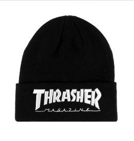 Thrasher Mag. Embroidered Logo Beanie Black/White