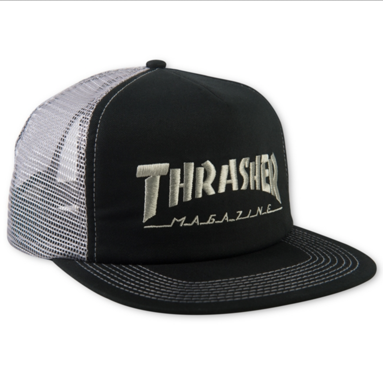 Thrasher Mag. Mesh Logo Embroidered Cap Black/Grey